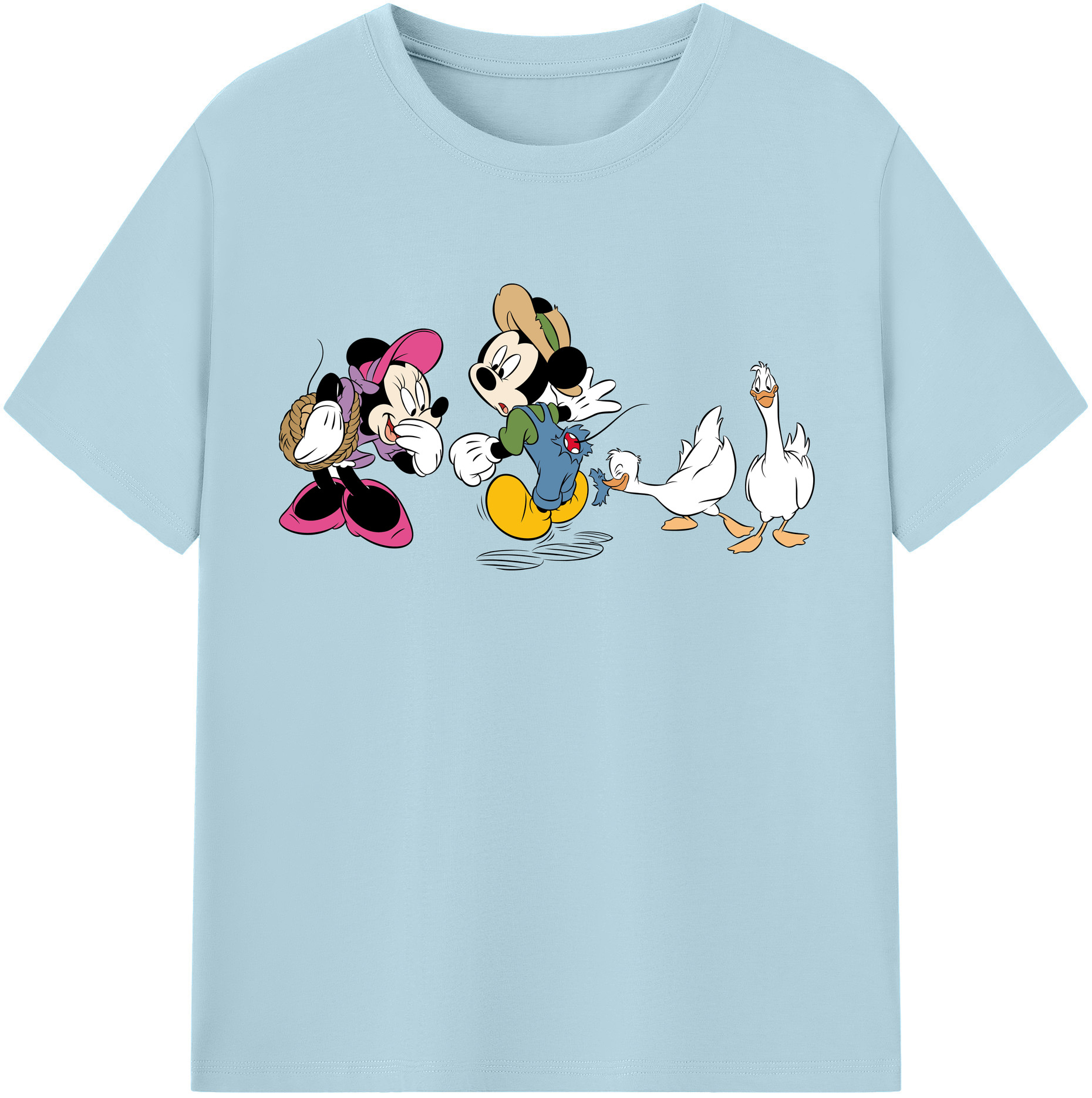 （画像用） ミッキーマウス Mickey Mouse 綿100％半袖Tシャツ（フロントプリント）